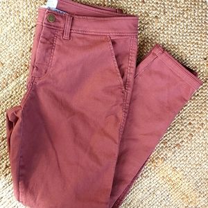 Rosabel Mid Rise Skinny Cuffed Pant Size 12